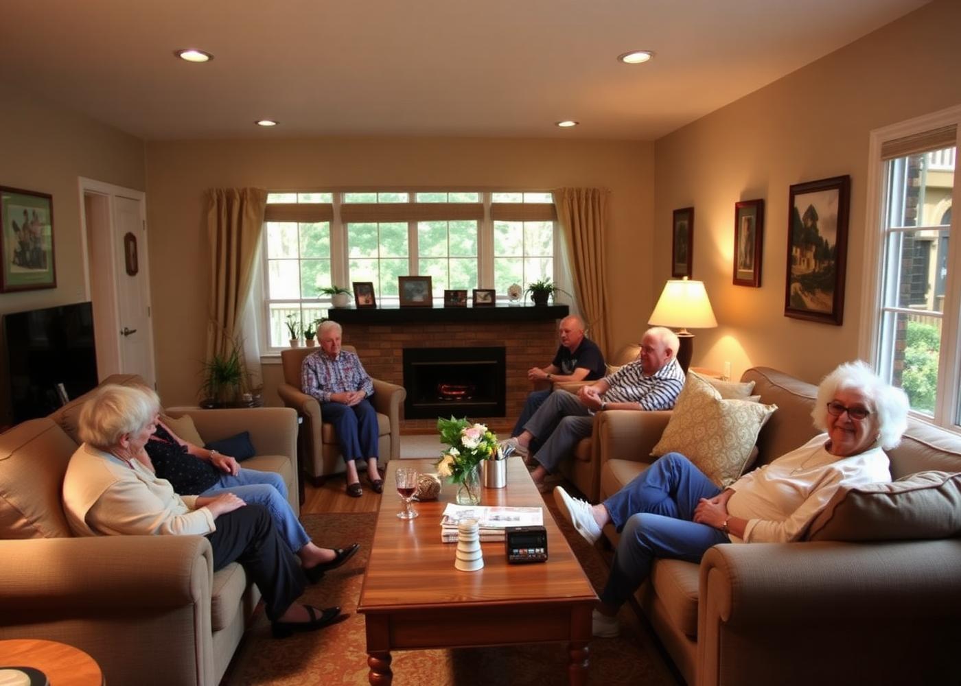 Comfortable living room in the Ability First Care home