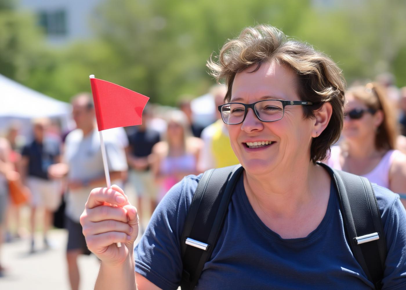 Resident participating in a community event